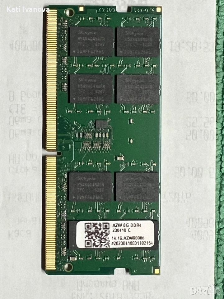 AZW 8GBX2 DDR4 Sodimm 230410 C 14.16.AZW00086 LAPTOP RAM, снимка 1