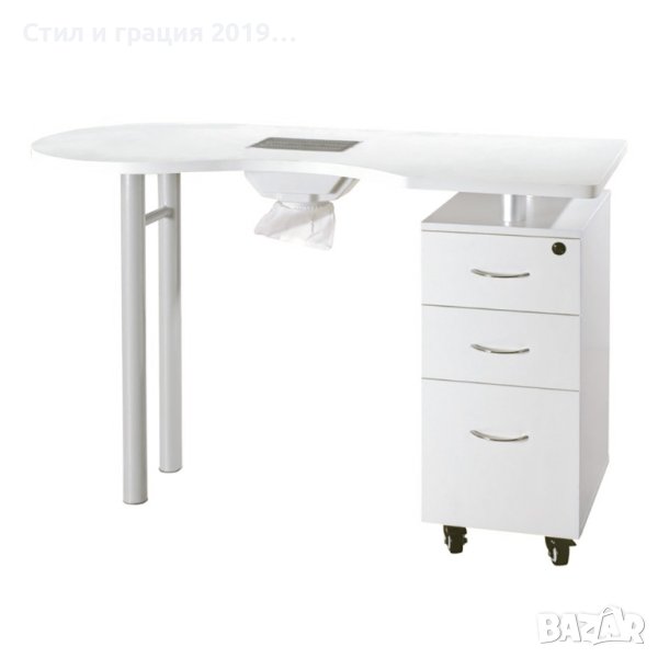 Маса за маникюр с прахоуловител SONIA - Was 121 х 50 х 81 см - 25W, снимка 1