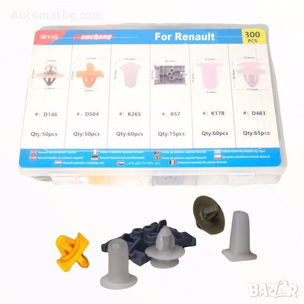 Щипки за интериор Automat, За Renault, Кутия, 300 бр, снимка 1