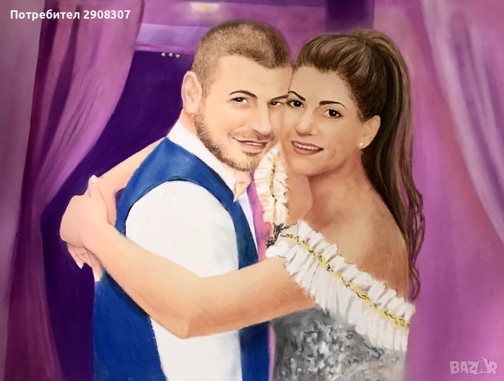 Семеен портрет по поръчка Свети Валентин, снимка 1