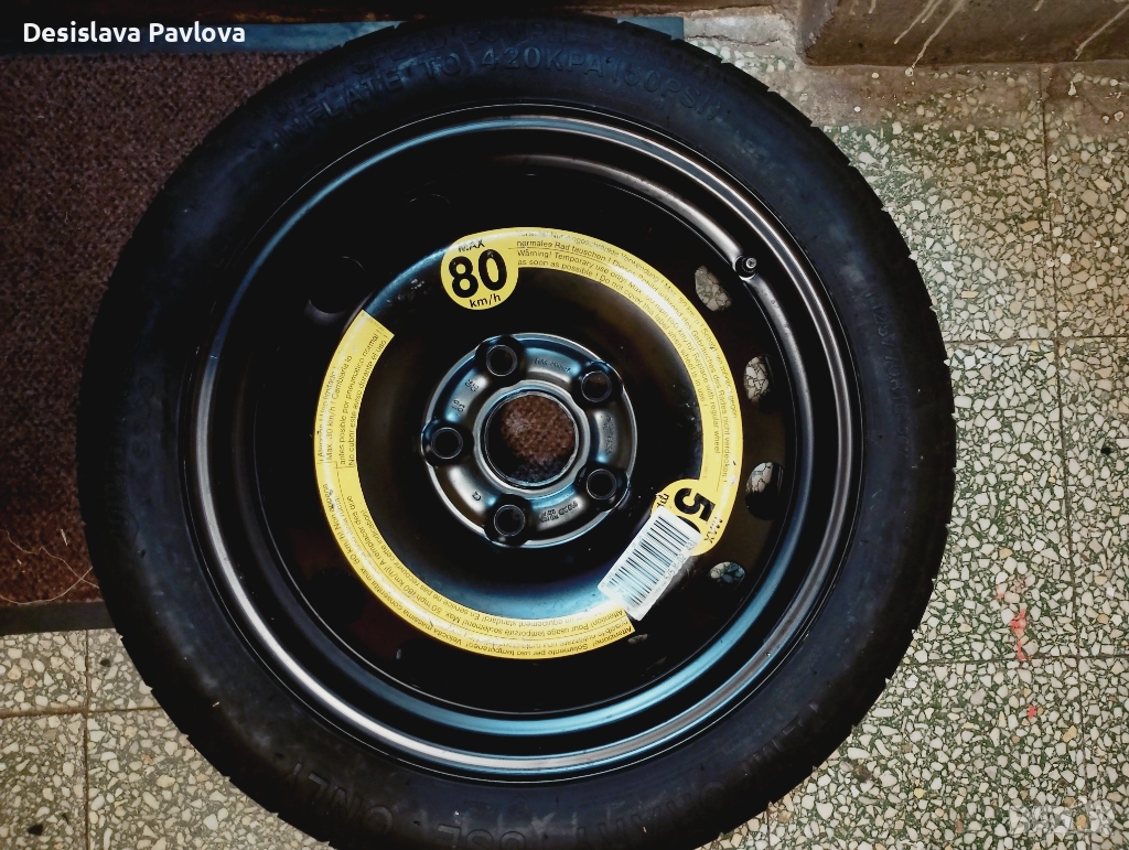 Патерица, резервна гума 5х112 за wv, seat, audi, снимка 1