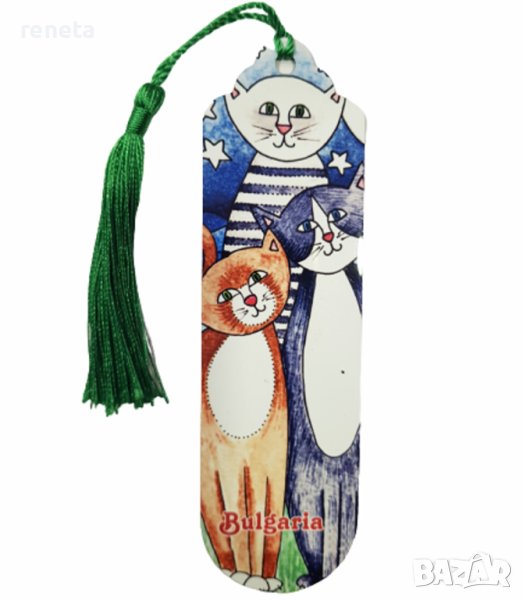 Книгоразделител Ahelos, Котета, Пластмасов, Многоцветен, 13х4 см., снимка 1