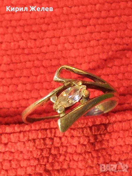 ПРЕКРАСЕН СКЪПОЦЕНЕН СРЕБЪРЕН ПРЪСТЕН СРЕБРО 925 с БЛЕСТЯЩ ЮВЕЛИРНО ФАСЕТИРАН ЦИРКОН 28581, снимка 1