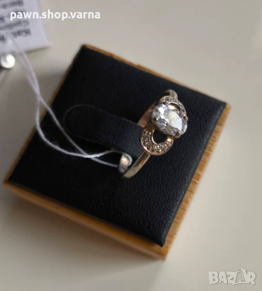Нов сребърен пръстен 925 с фианити – размер 18 мм, снимка 1