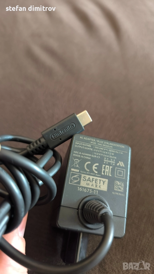Nintendo original адаптер за захранване, USB-C , снимка 1