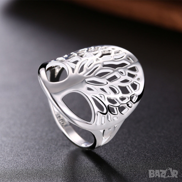 Пръстен "Дърво на живота", посребрен, снимка 1