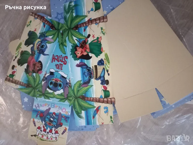 Парче за хартиена торта Лило и Стич , снимка 1