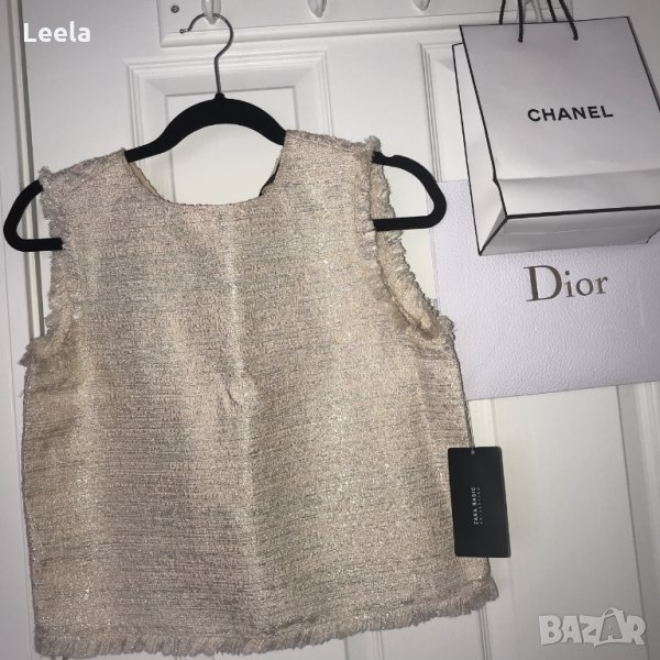 Топ от туид ZARA, снимка 1