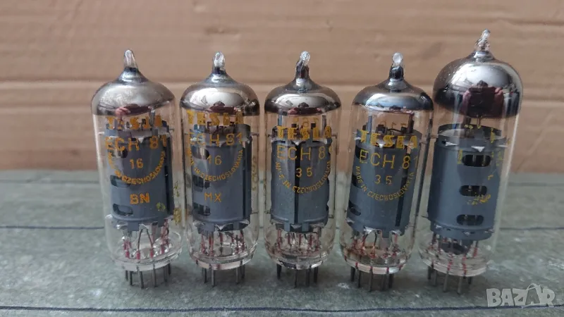 Радиолампи TESLA ECH81. , снимка 1