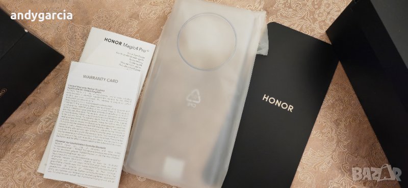 Honor Magic 4 Pro original case оригинален прозрачен кейс + хидрогел протектор чисто нови, снимка 1