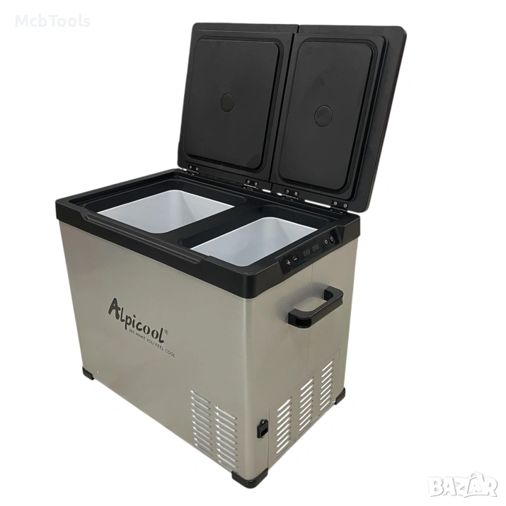 Хладилна кутия за автомобил и къмпинг Alpicool CD50 – 38 литра две отделения / 12V / 24V / 220V, снимка 1