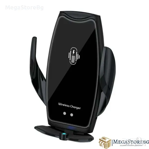 Поставка за телефон с Wireless Charger PG154 - Черна, снимка 1