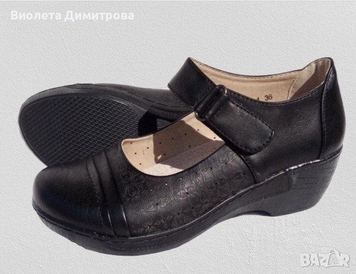 Дамски обувки EZEL, шити и лепени, със стелка от естествена кожа, снимка 1