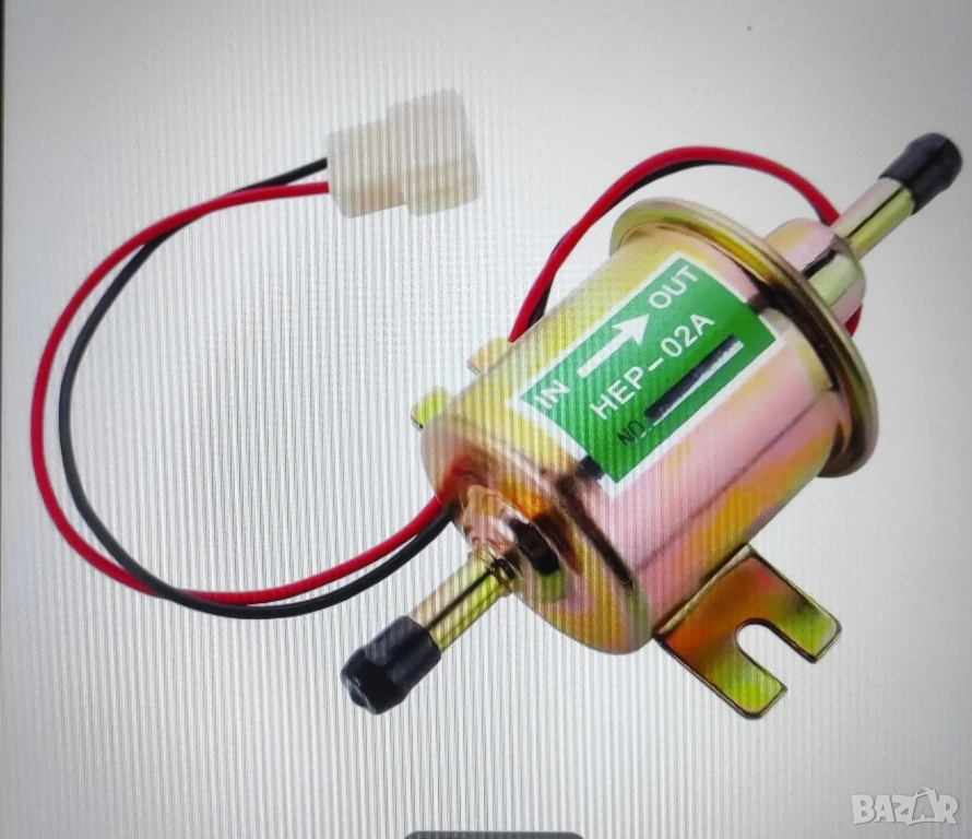Електрическа горивна помпа.Изходно налягане 2.5-4 psi, дебит 70 л./ч.,12 v.,1.2 a., снимка 1