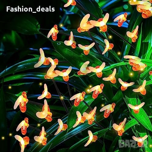 Нови Слънчеви светлини Декоративни соларни пчели градина двор балкон, снимка 1