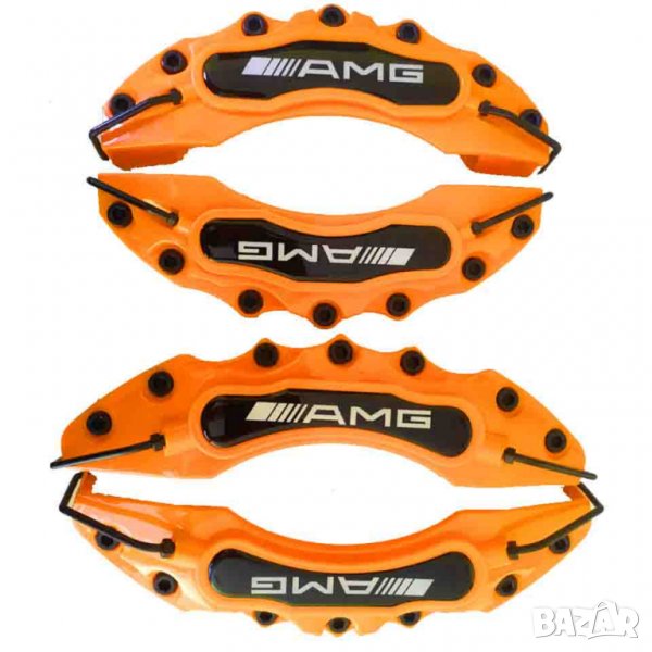 Капаци за спирачни апарати MERCEDES AMG оранжеви комплект, снимка 1