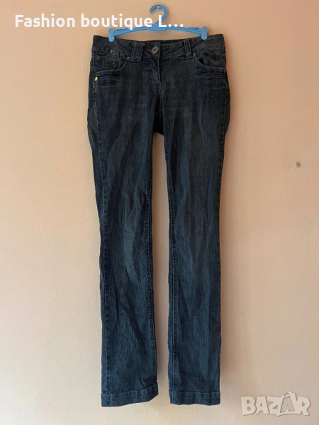 Дамски тъмно сиви дънки 36 размер и състав 99% памук 1% еластант с джобове отпред и отзад 👖👖👖, снимка 1