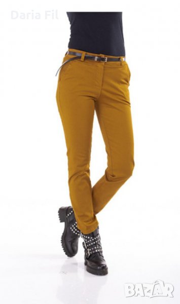Спортно-елегантен панталон в цвят камел, снимка 1