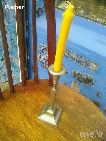 Масивен стар свещник, снимка 1