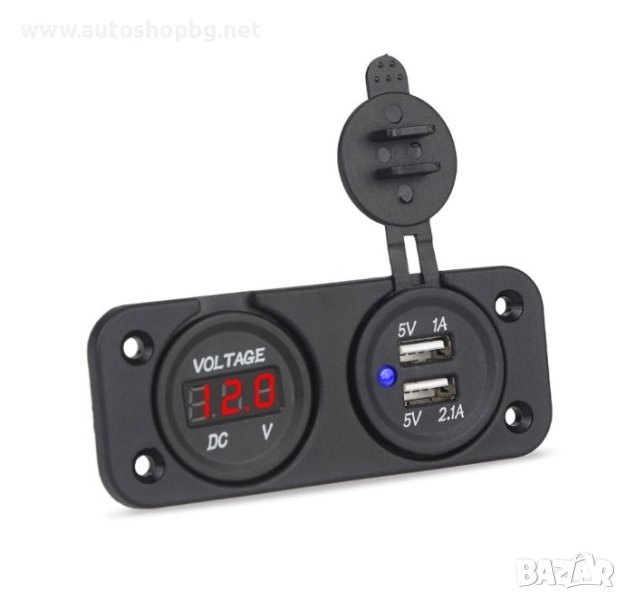 Волтметър с 2 USB порта, снимка 1