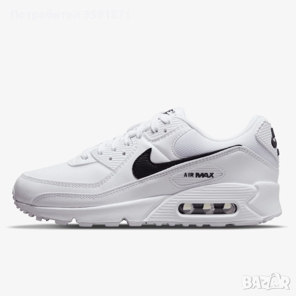 NIKE 'AIR MAX 90' в бяло/черно, снимка 1