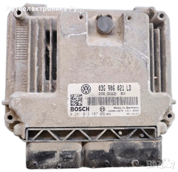 Компютър на двигател SKODA OCTAVIA 2.0 TDI 03G906021LD, BOSCH 0 281 013 187, снимка 1