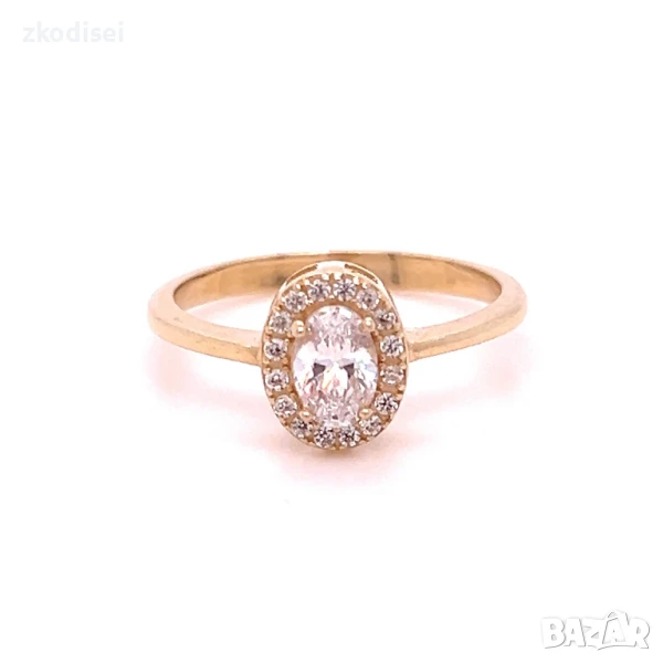 Златен дамски пръстен 2,20гр. размер:54 14кр. проба:585 модел:32136-3, снимка 1