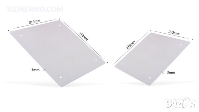 Алуминиева нагревателна маса - легло за 3D принтер 3мм, 24V, 235x235mm, 310x310mm, снимка 6 - Консумативи за принтери - 41686145