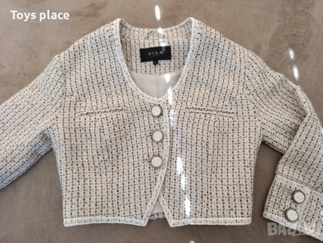 XS/S късно сако туид Vila, снимка 3 - Сака - 52554140