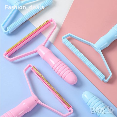 Нови 2 броя стъргалка за отстраняване на власинки мъх косми от дрехи килим текстил Самобръсначки, снимка 5 - Други стоки за дома - 39345031