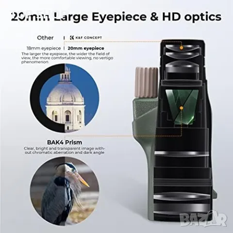 Нов 12X50 IP68 Водоустойчив HD монокъл телескоп/Туризъм Лов Къмпинг, снимка 4 - Друга електроника - 49622099