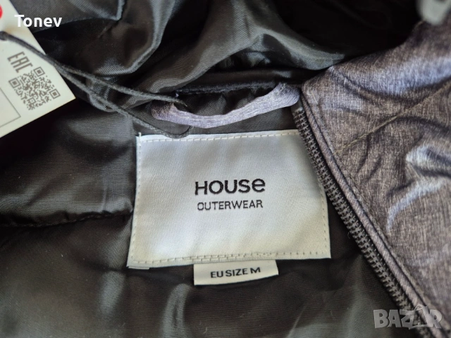 Мъжко яке House, пролет-есен, светлосиво, размер М, снимка 3 - Якета - 53149779