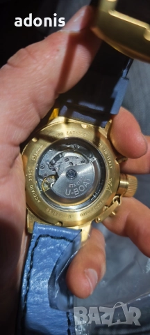 U - boat 7750 chronograph automatic mechanical watch Ю - боат Автомат хронограф механичен часовник, снимка 14 - Други - 52937970