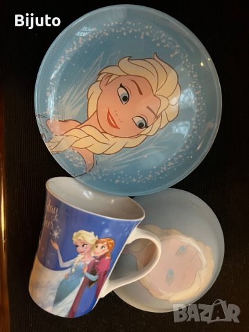 Комплект Елза и Ана -чаша,купичка и чиния, снимка 2 - Други - 39425927