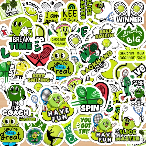 35 уникални тенис стикери - перфектни за треньори и тенис академии