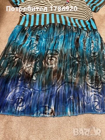 Флорална тениска с райета - Sweater House 🌸, снимка 3 - Тениски - 24985400