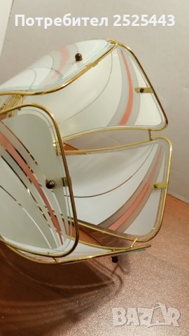 Абажур (Полилей) метален с 5 стъкла и Нова LED крушка Е27, снимка 4 - Лампи за таван - 41481557