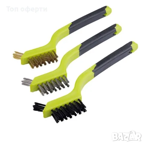 Четки 63530 найлон/месинг/нераждавейка 3 бр/К-т, снимка 3 - Аксесоари и консумативи - 49333259