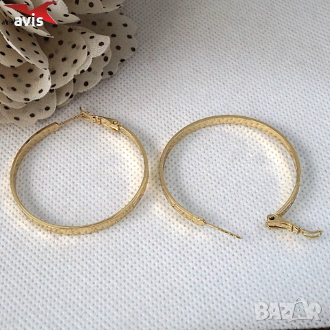 Обеци с 14К златно покритие 2141878, снимка 2 - Обеци - 53769225