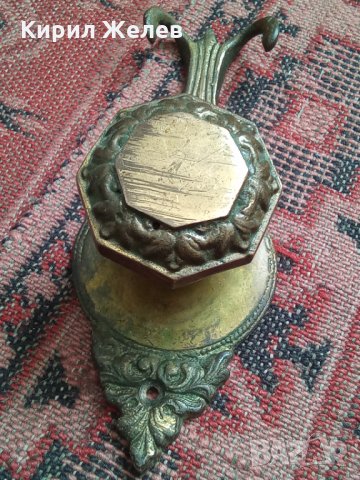 Стара бронзова закачалка 25895, снимка 2 - Декорация за дома - 35689813