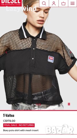 Мрежест тишърт Diesel, снимка 2 - Корсети, бюстиета, топове - 41964260