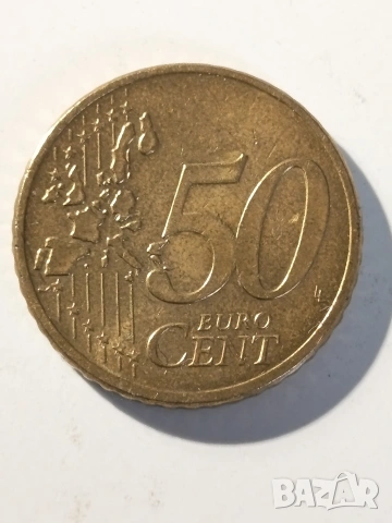 50 евро цента Германия 2002г., снимка 2 - Нумизматика и бонистика - 53383108