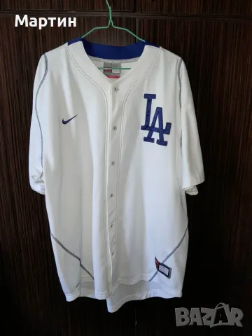 Оригинално бейзболно джърси Nike MLB LA Dodgers – Идеално за високи мъже , снимка 4 - Спортни дрехи, екипи - 55704986
