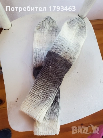 Ръчно плетени мъжки чорапи размер 40