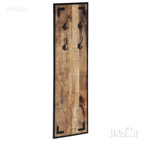 vidaXL Закачалка портманто 35x8x110 см масивно дърво манго, снимка 7 - Закачалки - 56147326