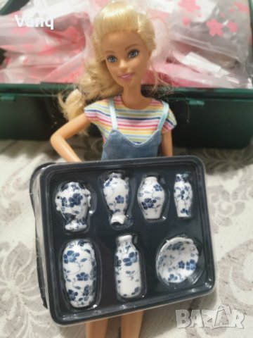 Комплект керамични вази за куклена къща, снимка 3 - Кукли - 34600659
