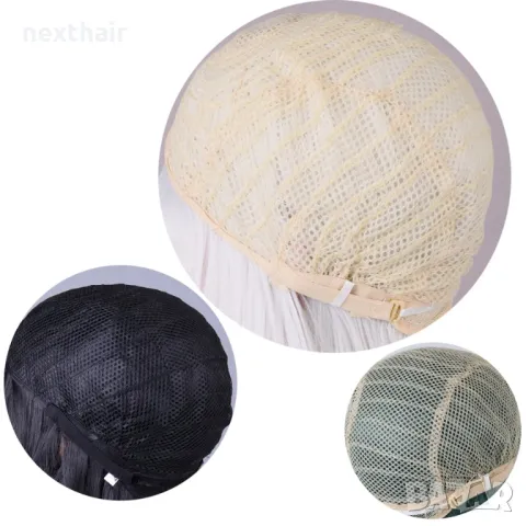 Аниме синьо зелена тюркоазена перука с плитки Anime Vtuber Kyo Kaneko Cosplay, снимка 6 - Аксесоари за коса - 50328253