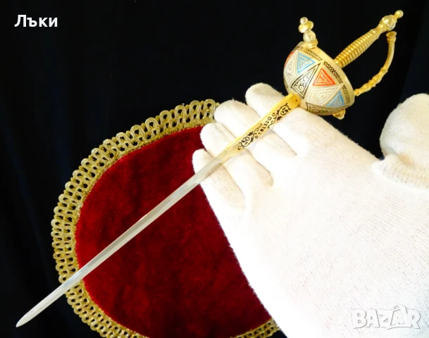 Toledo меч,кинжал,рапира 26 см.,злато,орнаменти. , снимка 9 - Антикварни и старинни предмети - 51252911