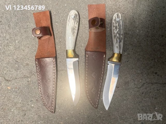 Стабилен, ръчно направен нож, чирени еленов рог 125 х 235 Турция