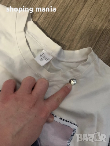 Дънки Zara черни и сини и блуза Lucy, снимка 2 - Дънки - 52875816